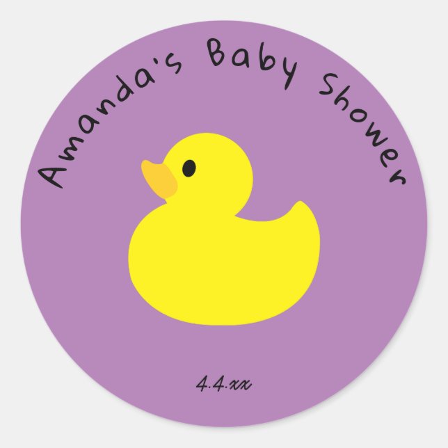 Adesivo Pato Amarelo - Chá de Bebê (Frente)
