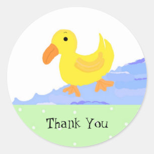 Adesivo Pato Amarelo Pequeno Obrigado