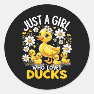 Adesivo Pato Bonito Amo Apenas Uma Menina Que Ama Patos