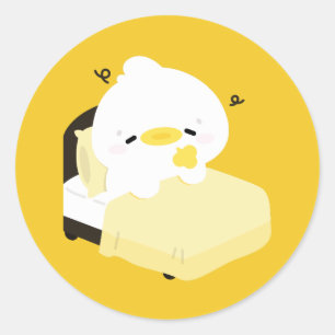 Adesivo Pato Cansado Fofo