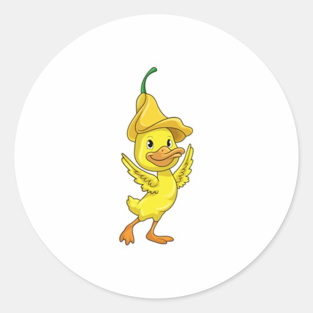 Adesivo Pato com Boné amarelo (Frente)