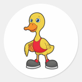 Adesivo Pato como jogador de basquetebol