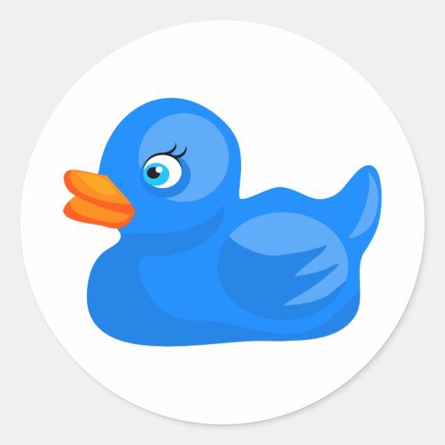 Adesivo Pato de borracha azul (Frente)