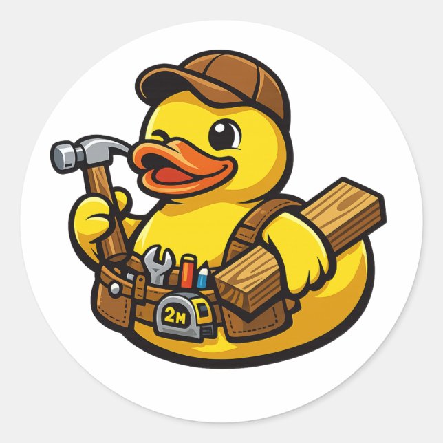 Adesivo Pato de Borracha Carpinteiro (Frente)