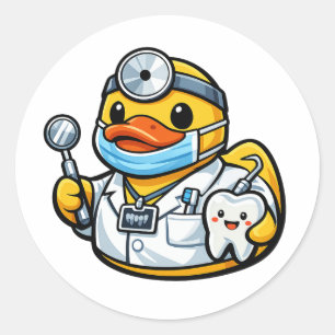 Adesivo Pato de Borracha Dentista