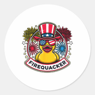 Adesivo Pato de borracha do dia 4 de julho Firequacker ban