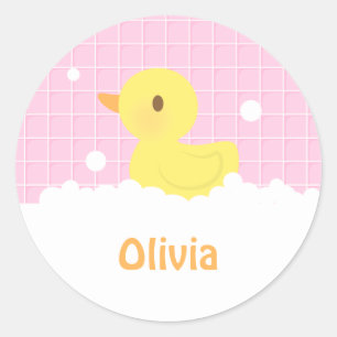 Adesivo Pato de Borracha Fofo no Chuveiro para Meninas