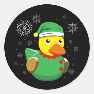 Adesivo Pato de Borracha Natal do Elf. Quack Rubber Ducky