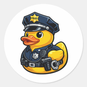 Adesivo Pato de Borracha Oficial de Polícia