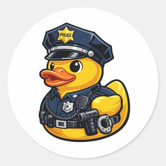 Adesivo Pato de Borracha Oficial de Polícia (Frente)