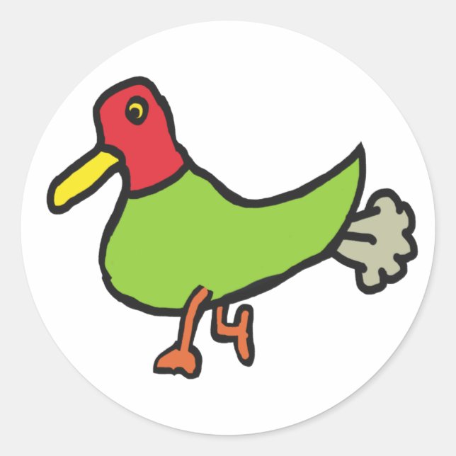 Adesivo Pato de Fartura Engraçado (Frente)