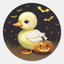 Adesivo Pato de Halloween com Pumpkin Sticker