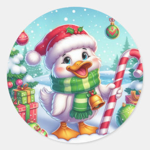 Adesivo Pato de Natal bonito e colorido