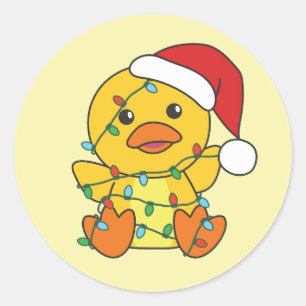 Adesivo Pato de Natal Pato Pato de Natal Animais Feriados