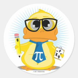 Adesivo Pato do professor de matemática