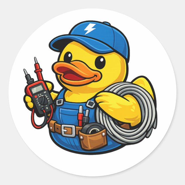 Adesivo Pato Elétrico Borracha (Frente)