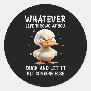 Adesivo Pato Engraçado Camisa Engraçada Citando Camisetas