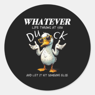 Adesivo Pato Engraçado Camisa Engraçada Citando Camisetas