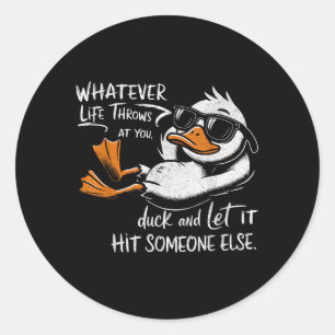 Adesivo Pato Engraçado Camisa Engraçada Citando Camisetas