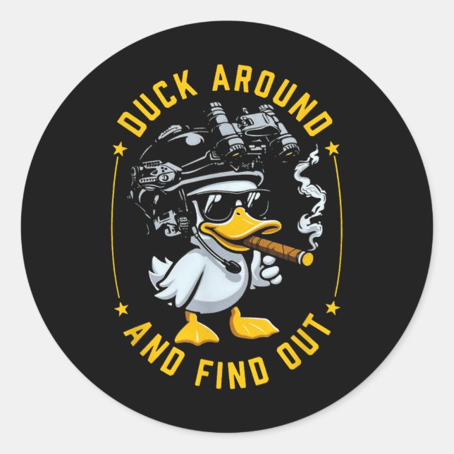 Adesivo Pato Engraçado E Descubra (Frente)