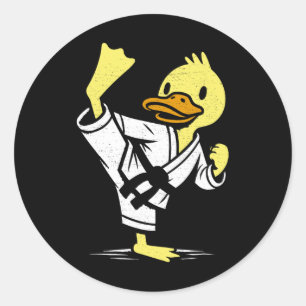 Adesivo Pato Engraçado Karate Martial Arts Memes Co. Duck 