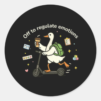 Adesivo Pato Engraçado Saúde Mental está Fora para Regular