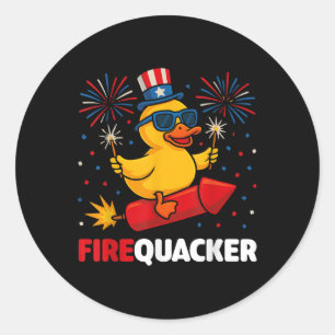 Adesivo Pato Firequacker Patriótico de 4 de Julho