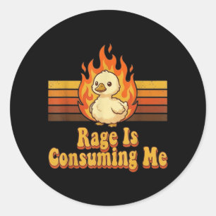 Adesivo Pato Fofo Raiva Está Me Consumindo Fofinho Pato Re