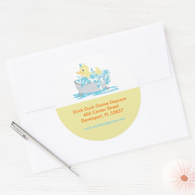 Adesivo Pato na creche Tub Personalizado (Envelope)