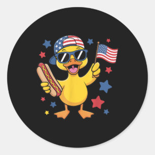 Adesivo Pato Patriótico Engraçado Bandeira Dos EUA 4 De Ju