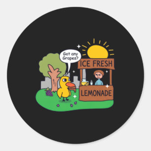 Adesivo Pato Pede Limonada de Uvas na Banca