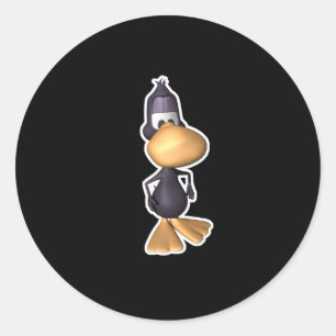 Adesivo pato preto engraçado