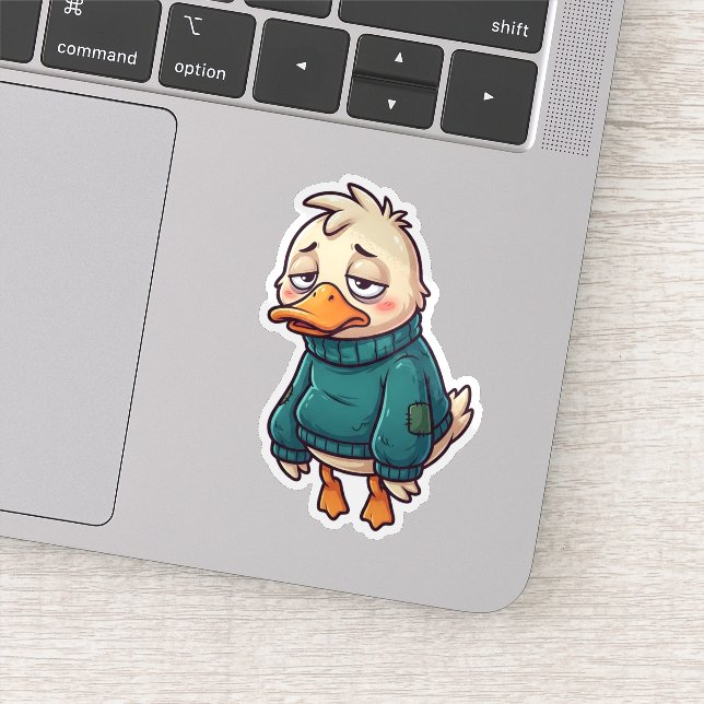 Adesivo Pato Socialmente Cansado (Detalhe)