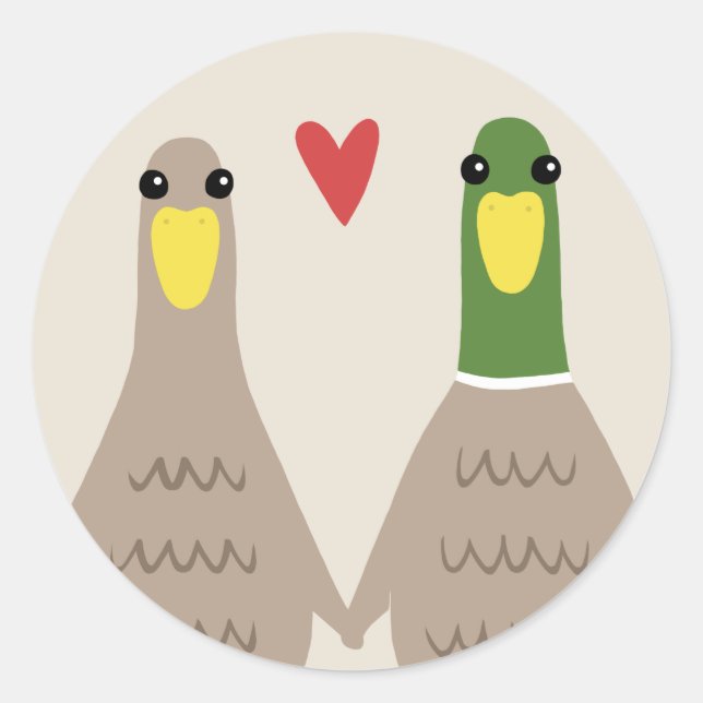 Adesivo Patos de Amor (Frente)