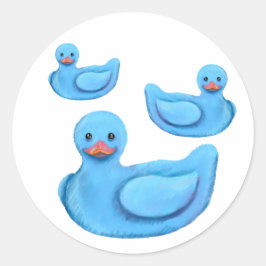 Adesivo Patos de Borracha Azuis