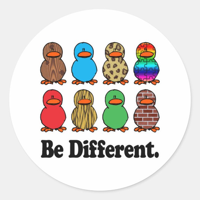 Adesivo Patos Diferentes (Frente)