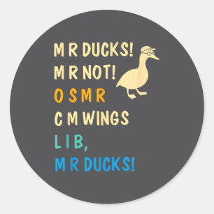 Adesivo Patos M R Ducks M R Não O S M R Cm Wangs Lib M R P