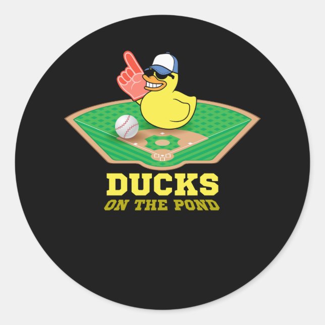 Adesivo Patos no Pond Baseball Ducks no Pond Baseb (Frente)