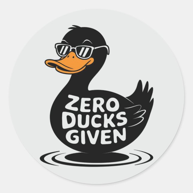 Adesivo Patos Zero Dado - Design Legal Engraçado (Frente)
