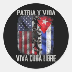 Adesivo Pátria E Vida Cuba Livre Viva Patriótico Retro EUA