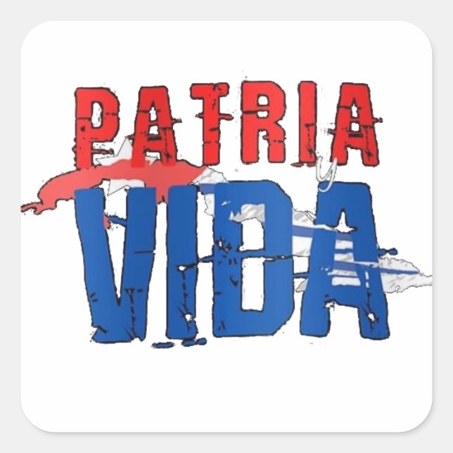 Adesivo Patria y vida (Frente)