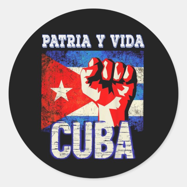 Adesivo Patria y vida sos Cuba (Frente)