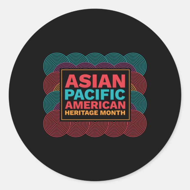 Adesivo Patrimônio Asiático Americano E Da Região Do Pacíf (Frente)
