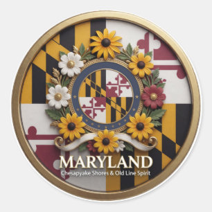 Adesivo Patrimônio do Estado da Linha Antiga de Maryland ✦