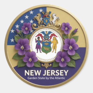 Adesivo Patrimônio do Jardim do Estado de Nova Jersey 🌿