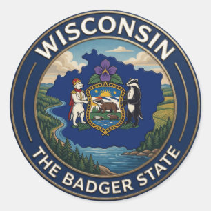 Adesivo Patrimônio dos Grandes Lagos de Wisconsin e Charme
