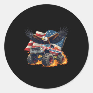 Adesivo Patrimônio Funny Bald Eagle Monster 4 De Julho