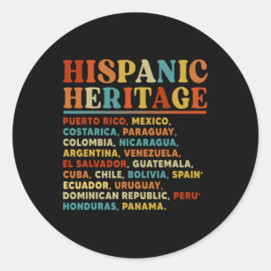 Adesivo Patrimônio Hispânico Mês Todos os Países Latinos L