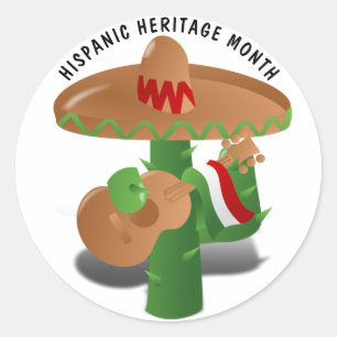 Adesivo Patrimônio Nacional Hispânico Mês - Cactus