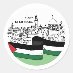 Adesivo Patrimônio Palestiniano e Esperança: Voltaremos